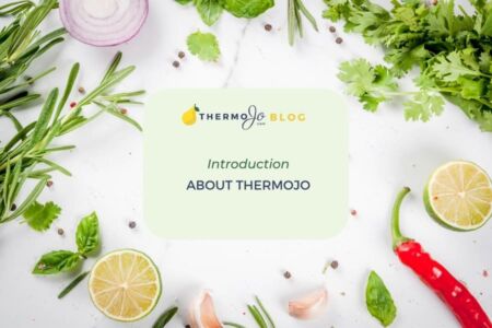 Thermojo blog introduction with fresh herbs and spices